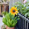 Sunflower Windmill Garden Stake Ornaments Outdoor Metal Wind Spinner Garden Patio Decoration for Garden Yard Patio Decor