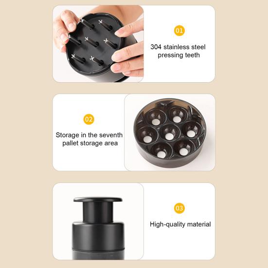 7-Hole Cherry Pitter Baking Fruit Pit Remover for Cherries Plums Fruit Pitting Tool for Kitchen Baking