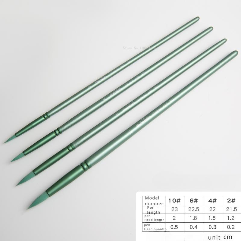 

6pcs Watercolor Brush Set Nylon Wool Round/flat Head Watercolor Pen Art Student Painting Graffiti Watercolor Paint Brushes