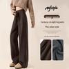 MJ STYLE Women's Winter Fleece-Lined Corduroy Straight Pants