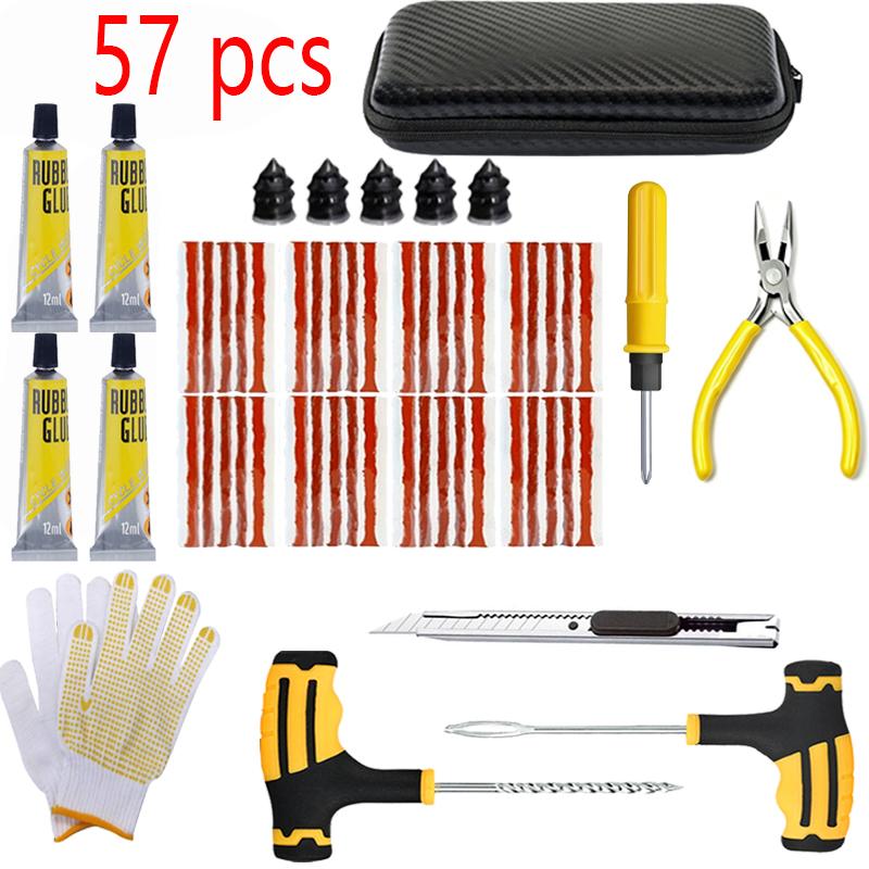 2026-HOT Car Tire Repair Kit Puncture Plug Tools Tyre Puncture Emergency for Tire Strips Stirring Glue Repair Tool Kit Valve Stems 1