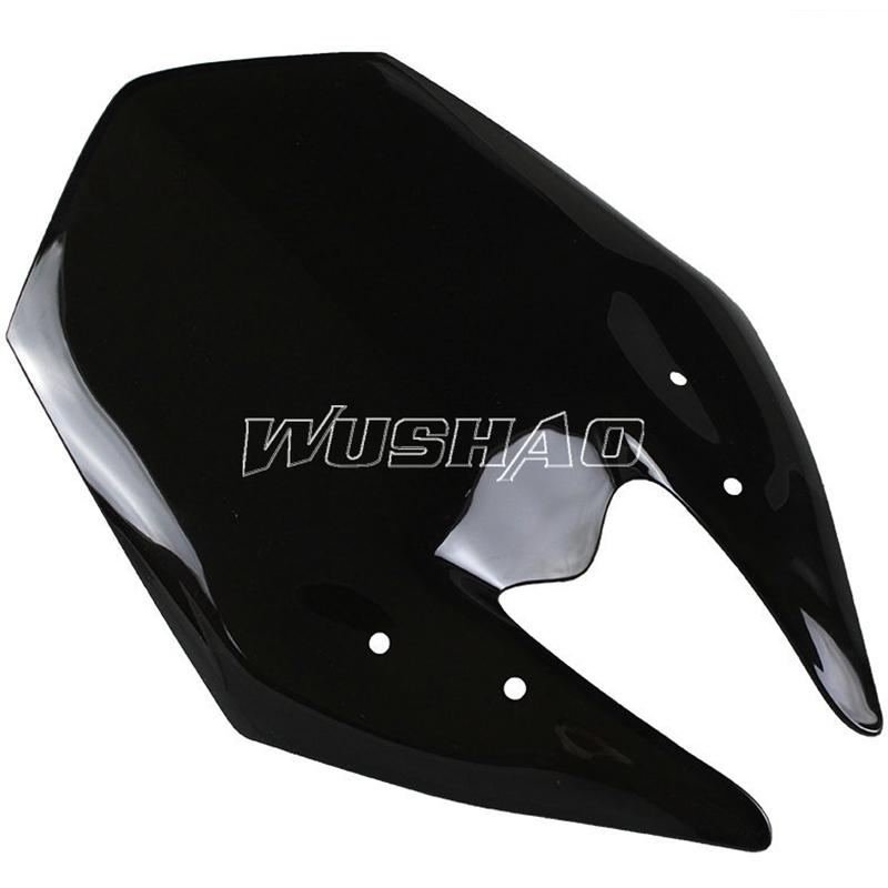 Motorcycle Double Bubble Windshield WindScreen For 2013 - 2016 Kawasaki Z800 Z 800 2014 2015 13 14 15 16 Black Iridium