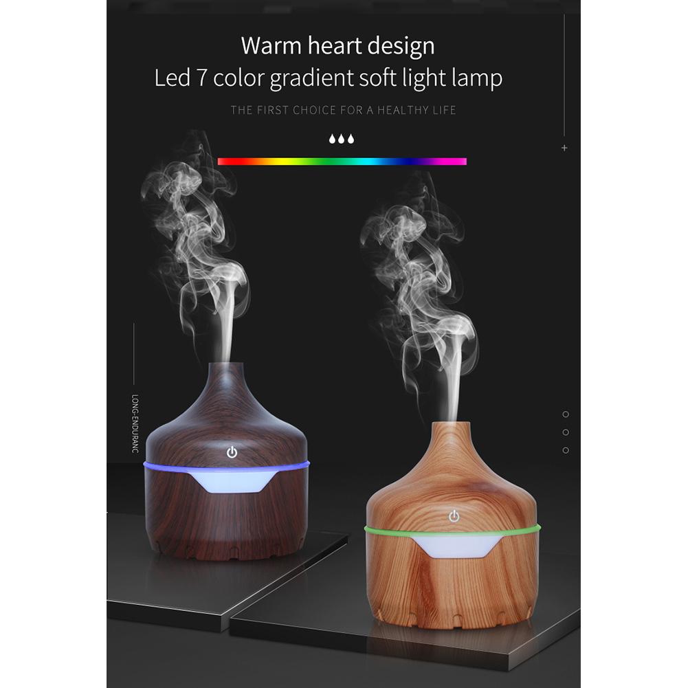 USB Charging Air Humidifier Large Capacity Wood Grain Home Air Purifier for Home Office
