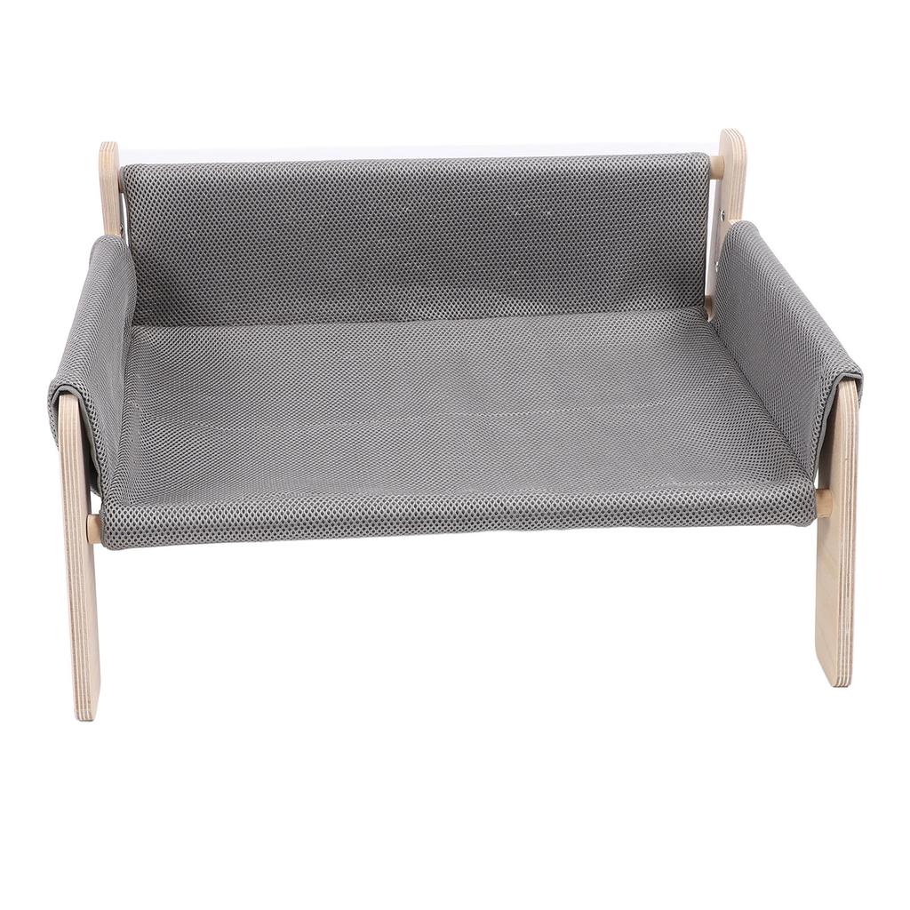 Pet Couch Bed Pine Wood Stylish Look Versatile Anxiety Relief Elevated Cat Dog Sofa Bed for Home Indoor