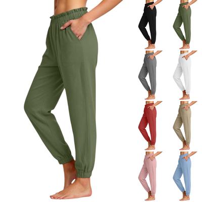 Damen Mode Elastischer Bund Vielseitige Jogginghose Lässige Hose