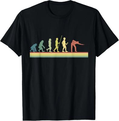 Retro Billiards Human Evolution Lover Gift Pool Snooker Gift Unisex T-Shirt