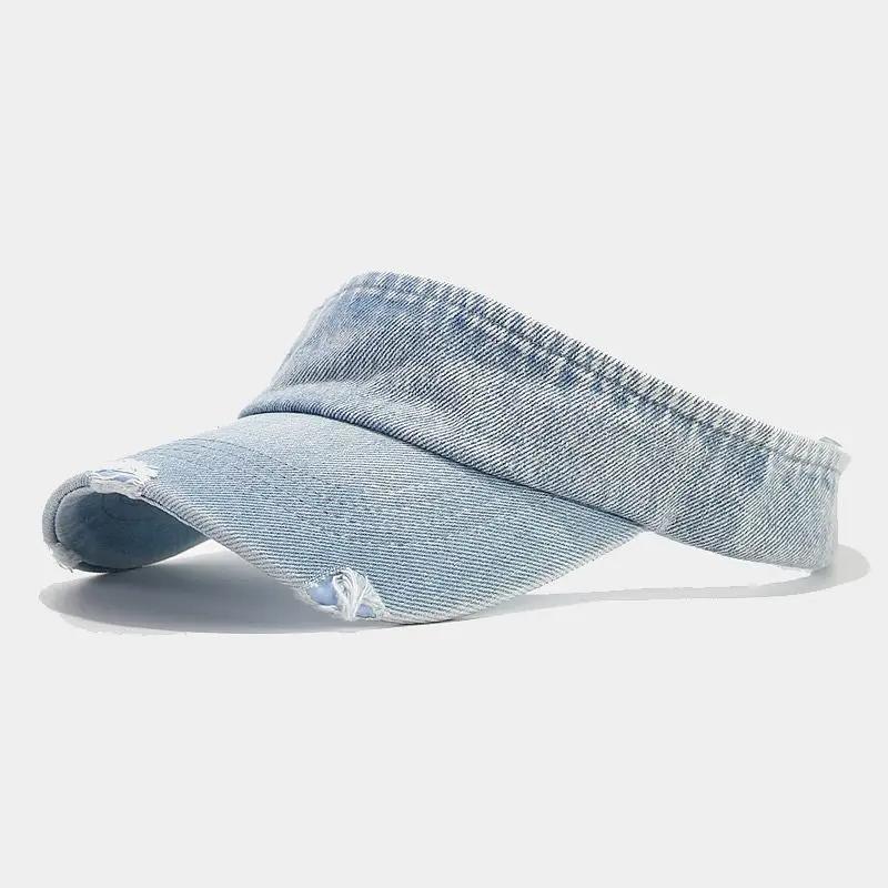 Freedom Outdoors Lente en Zomer Denim Effen Vizieren Baseballpet Verstelbare Zonneklep Voor Mannen en Vrouwen 05 56-61cm wear hemelsblauwe kleur