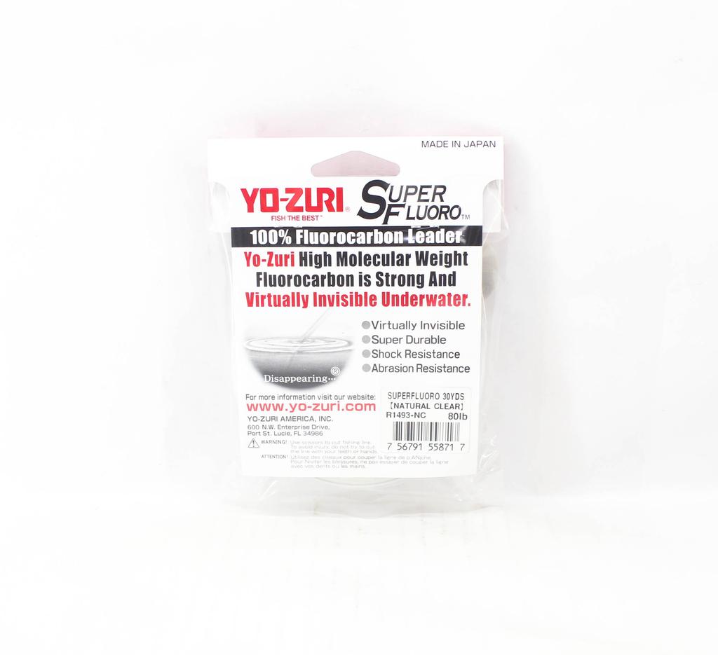 Yo Zuri Super Fluoro Fluorocarbon Leader 30yds 80lb 0.847mm R1493-NC (8717)