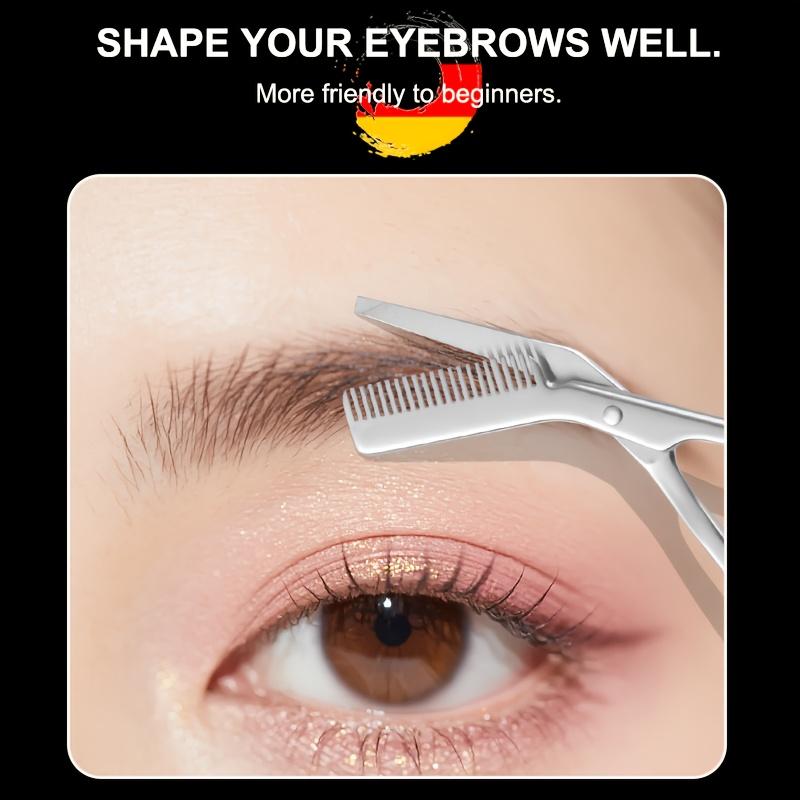 Stainless Steel Eyebrow Scissors With Comb Facial Hair Grooming Tool For Men Women Perfect Face Care