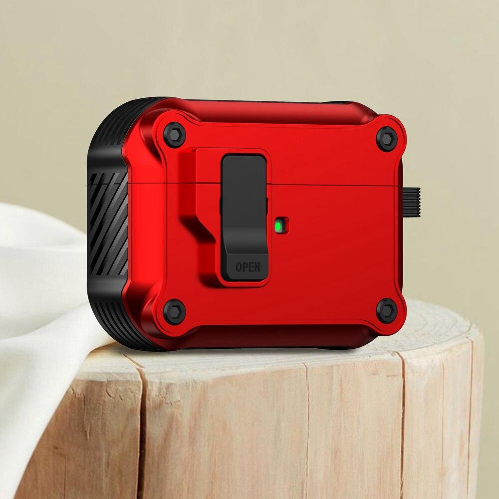 KEYSION Bluetooth Earphone Case for Apple AirPods Pro 2 1 With Switch and Hook Silicone+PC Shockproof Cover for AirPods 3 2 1