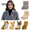 Cat Theme Brooch Enamel Bow Tie Brooch, Cartoon Kitten Metal Badge Pin Pin, Hats Bags Scarves Clothes Decorative Accessory Animal