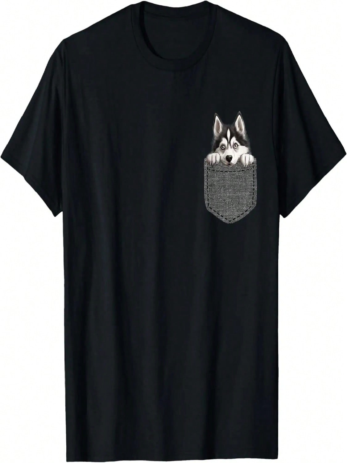 Dog In Pocket Siberian Husky T-Shirt S разноцветный
