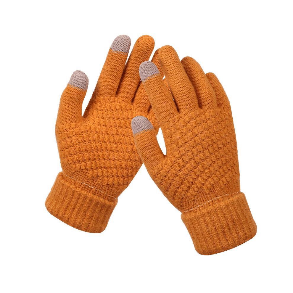 Winter Knit Gloves Texting Touchscreen Anti Slip Gloves Soft Warm Lined Mitten Knitted Winter Gloves Mittens for Pad Tablet Smartphone