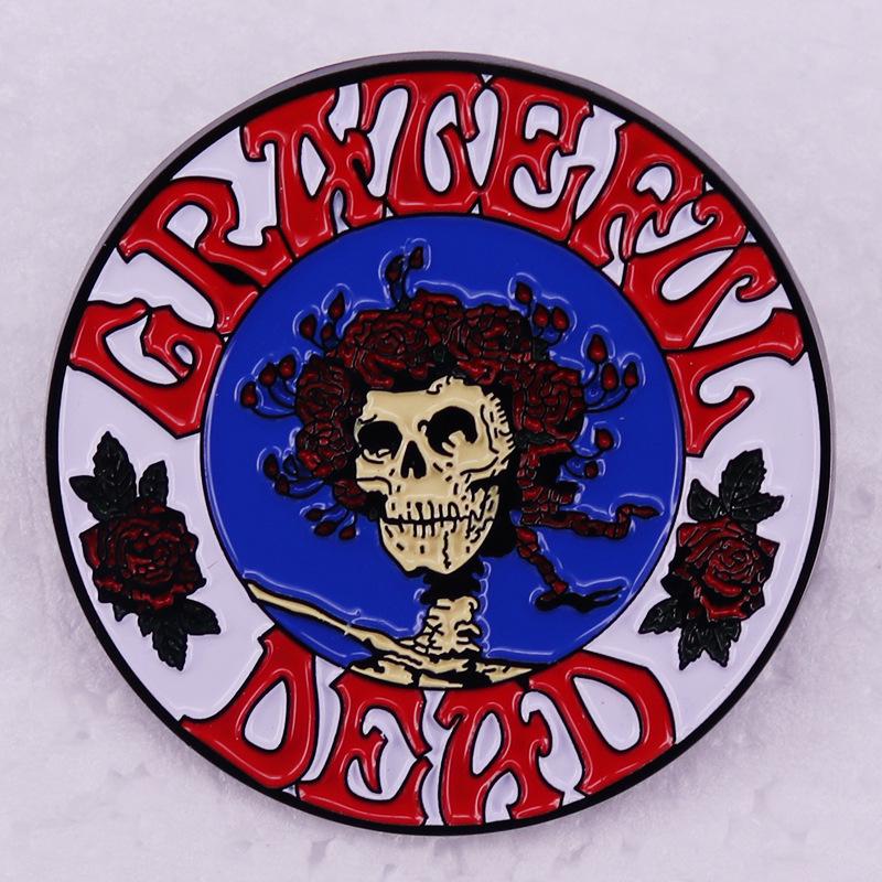 Брошь Металлическая - Рок-группа Grateful Dead - Модный Аксессуар для Одежды и Рюкзаков