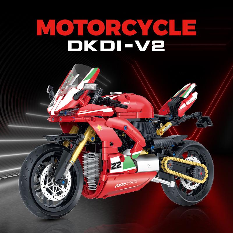 Double High 60501-35 Kawasaki Thunder Duke Motorcycle Building Blocks – Night Road Model Toy with Free Shipping