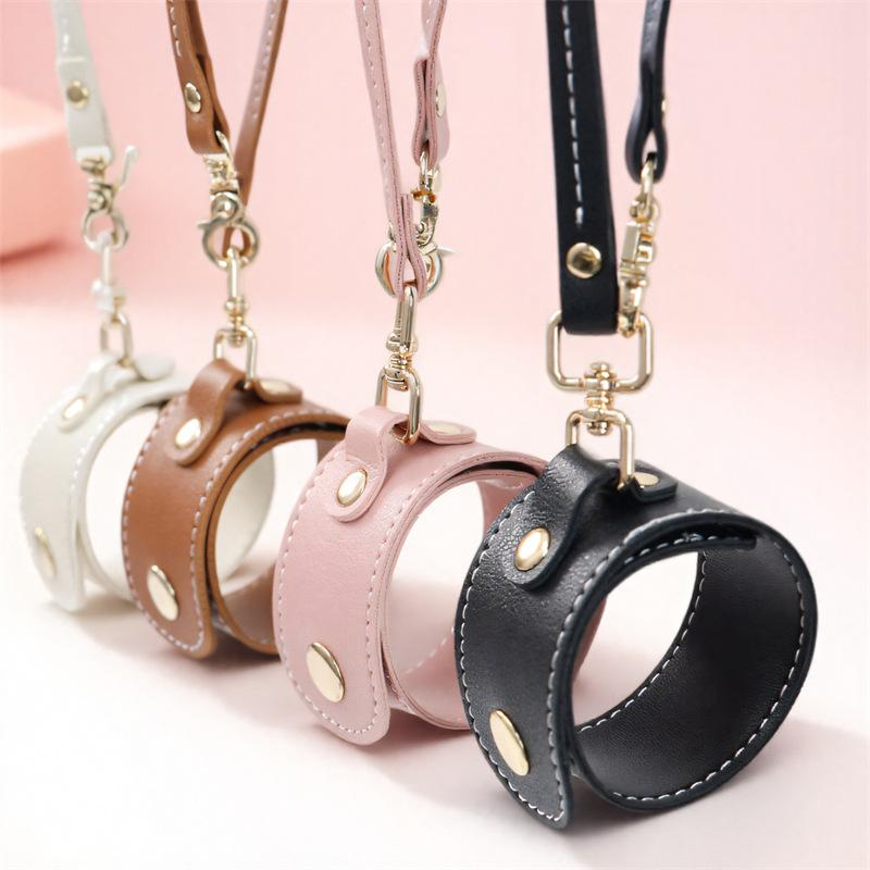 Vintage Pu Leather Glove Holder Strap With Clasp Leather Towel Holder For Handbag Glove Strap For Hat Outdoor Camping Women