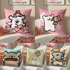 Cute Tiny Korean Character MMaltese Cushion Cover Pillowcase Short Plush Invisible Zipper Room Sofa Cushion Cover