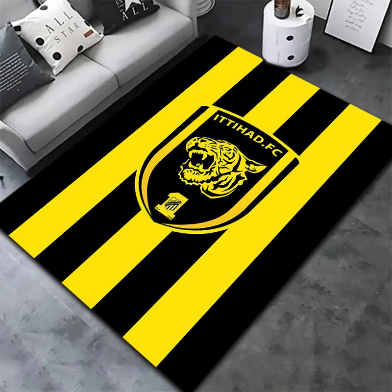 Al-Ittihad FC Carpet Rug for Living Room Bedroom Home Sofa Decoration,Kids play Non-slip Floor Mat