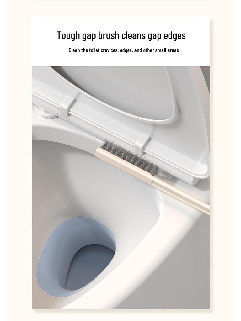 Luxury Wall-Mounted Quick-Dry Toilet Brush Set with Base for Cleaning Bathroom Corners