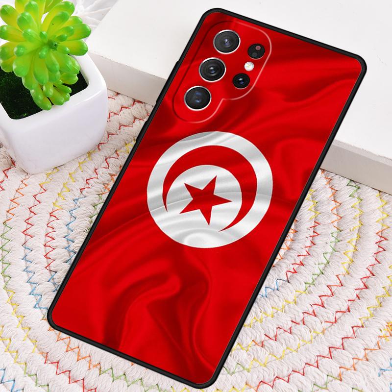 Tunisia Flag Map soft TPU Phone Case For Samsung Galaxy note 10 pro S26 S25 S24 S23 S22 Ultra Plus S21 FE S20 Shockproof Cover