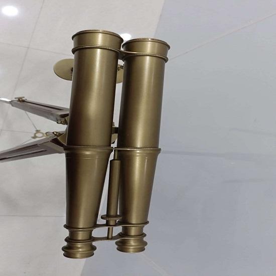 Antique Brass Binocular With Tripod Stand Beautiful Gift Handmade Perfect Marine Items