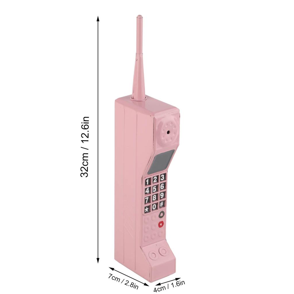 Retro Cellphone Model Ornament Iron Old Fashioned Vintage Simulation Cellular Phone Statue for Photographic Props Desk Decor