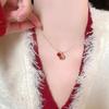 Elegant Pomegranate Necklace Symbolizing Abundance and Prosperity for Fashion Forward Women Seeking Unique Designs
