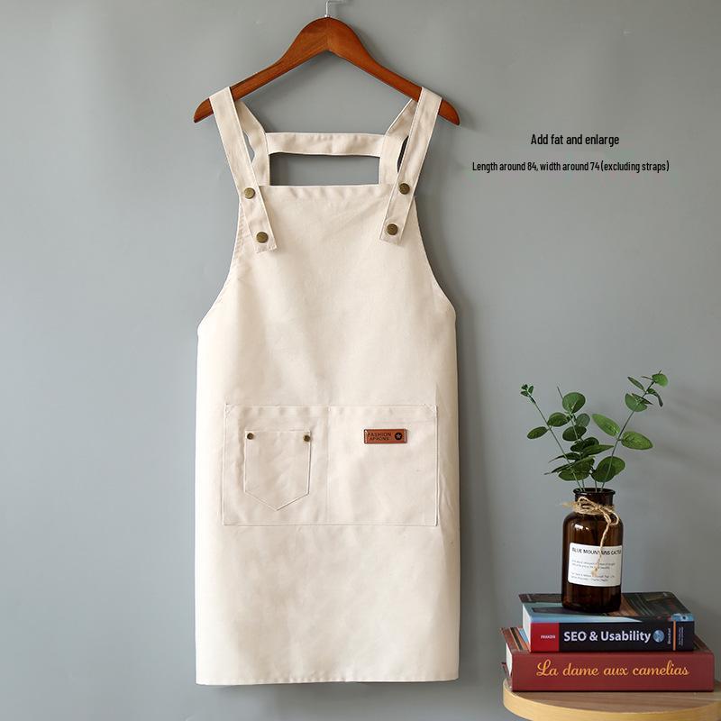 Custom Logo Canvas Apron for Advertising, Milk Tea, Nail Art, Kitchen, and Restaurant Use