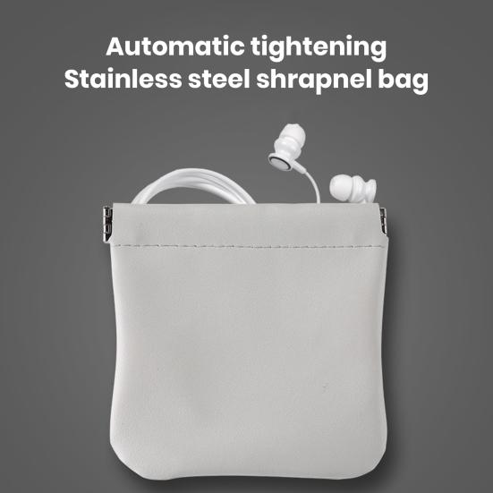 Storage Bag Lightweight Fake Leather Makeup Pouch Durable Stylish Portable Storage Bag for Home Travel