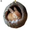Vánoční stromek přívěsek k zavěšení akrylová ozdoba se šňůrkou snadná instalace rozkošný tvar zvířátka sváteční dekorace