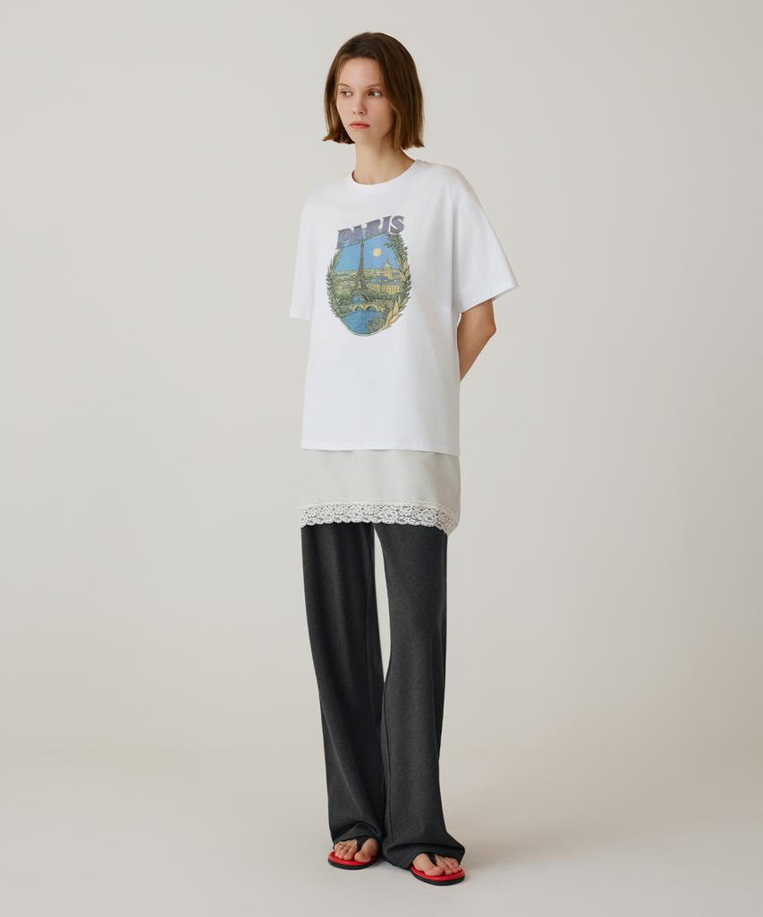 Siyajyu Sitp5262 Paris Short Sleeve T-Shirt_White