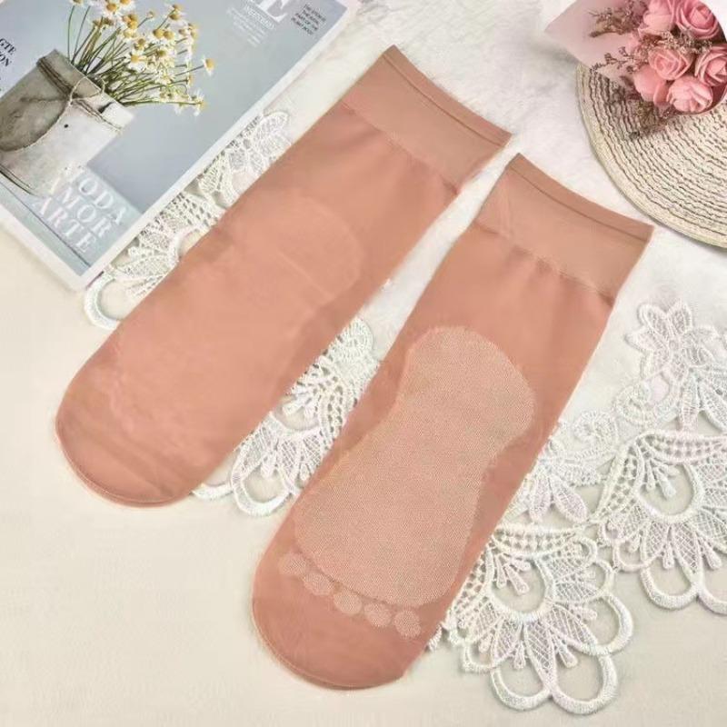 10 Pairs of Female Spring and Summer Loose Non Slip Wear Anti Hook Silk Short Tube Stockings