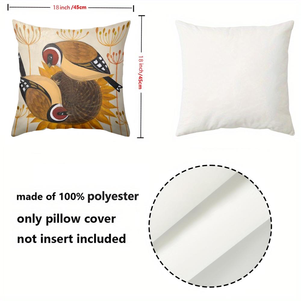 Bird Themed Decorative Pillows For Home Decor Polyester pillowcase, sofa decorative cushion cov Headboard Pillow