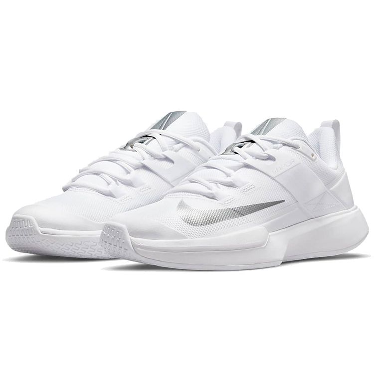 Nike Court Vapor Lite White Metallic Silver Women Sneakers DC3431-133