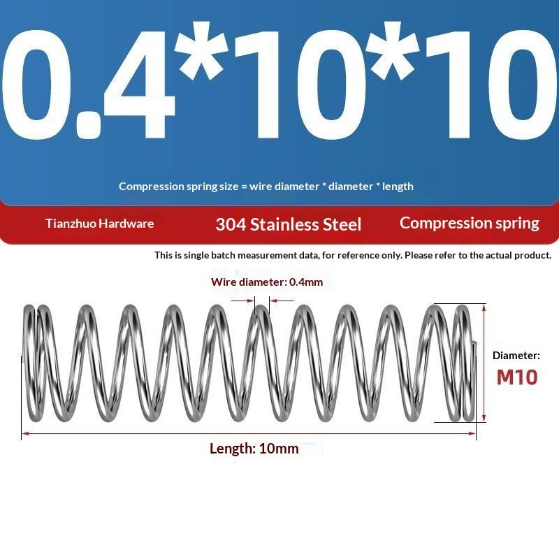 Spring Steel Pressure Return Spring Assortment 0.3/0.4mm Wire Dia 5-20mm Length for Hobbyist Craft Making Projects