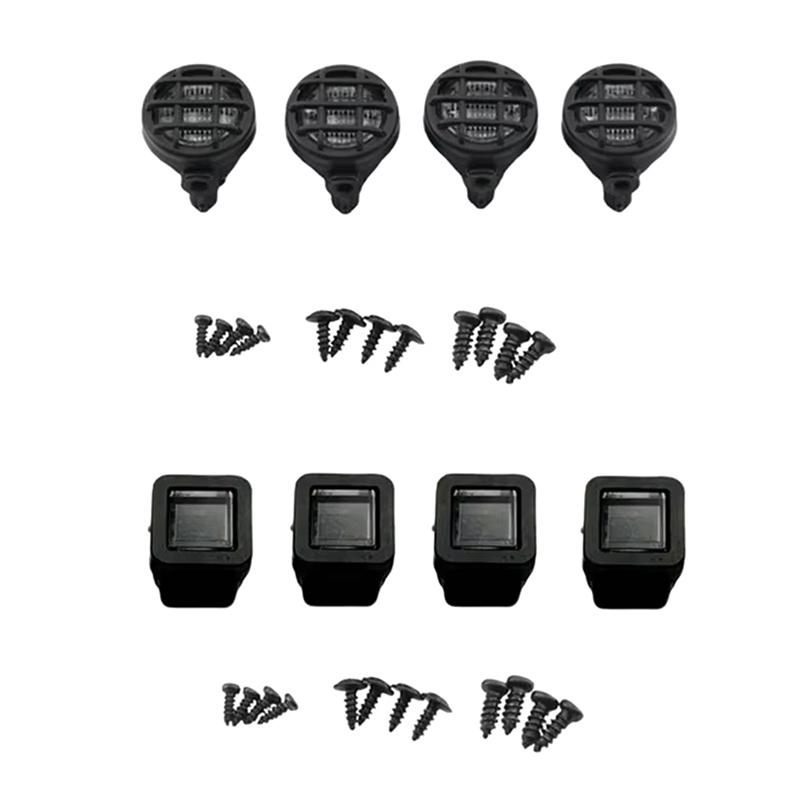 Suporte de Bagagem de Metal Mn82 Rack de Teto Com Luz LED Peças de Atualização Acessórios Modelo de Carro RC Rack de Teto de Simulação Com Quatro Luzes