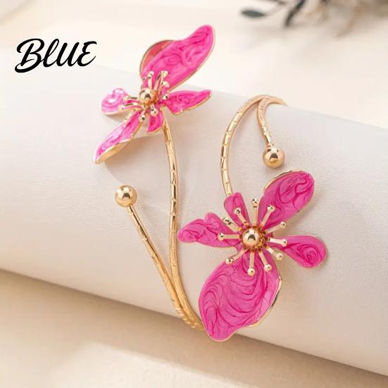 Feminine Armlet Bracelet Flower Arm Cuff Women Upper Adjustable Open