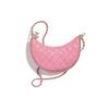 Lambskin Crescent Bag, Dumpling Bag, Hobo Bag, Crossbody Bag, Shoulder Bag Small Women's Pink AS3917-B10551-NM368