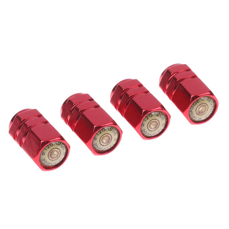 

4 шт. автомобільні шинні клапани ковпачки колеса ніпель кришка Aircover шинний клапан ковпачок набір для автомобілів, позашляховиків, велосипедів, вантажівок та мотоциклів інструменти червоний