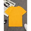 Kids Crewneck Tee, Fun Cartoon Bee Print Short Sleeve Top for Home Outing Vacation
