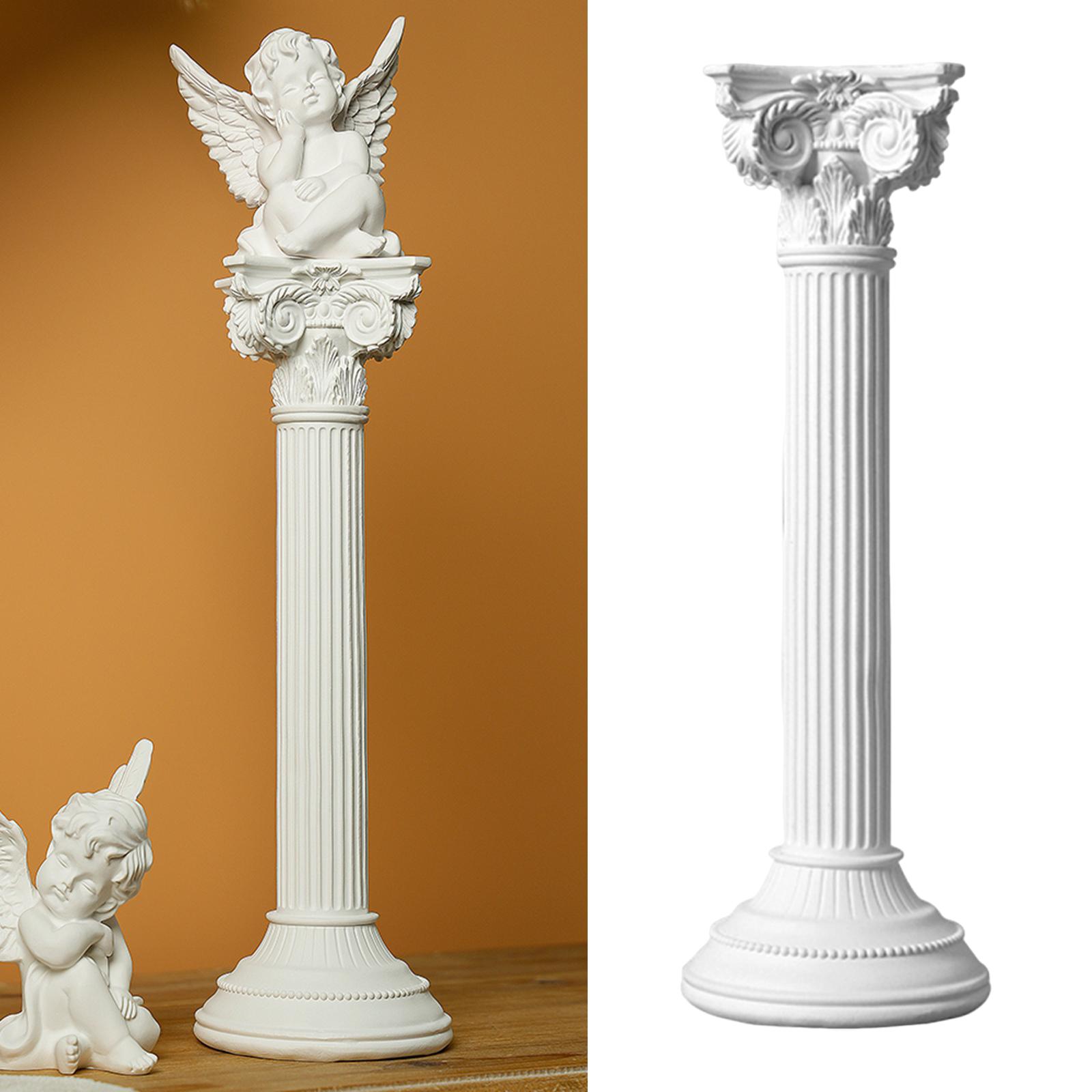 

Roman Pillar Statue Greek Column, Decorative Modern Creative Photo Prop Greek Statue for Wedding Party Table Garden Decoration белый