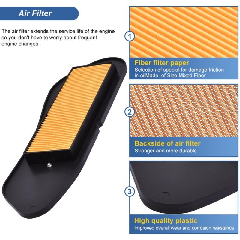 Motorcycle Air Filter Oil Filter Kit 5GM-15407-00 37P-E4451-00 for YAMAHA YP250 R X-Max ABS 2006-2016