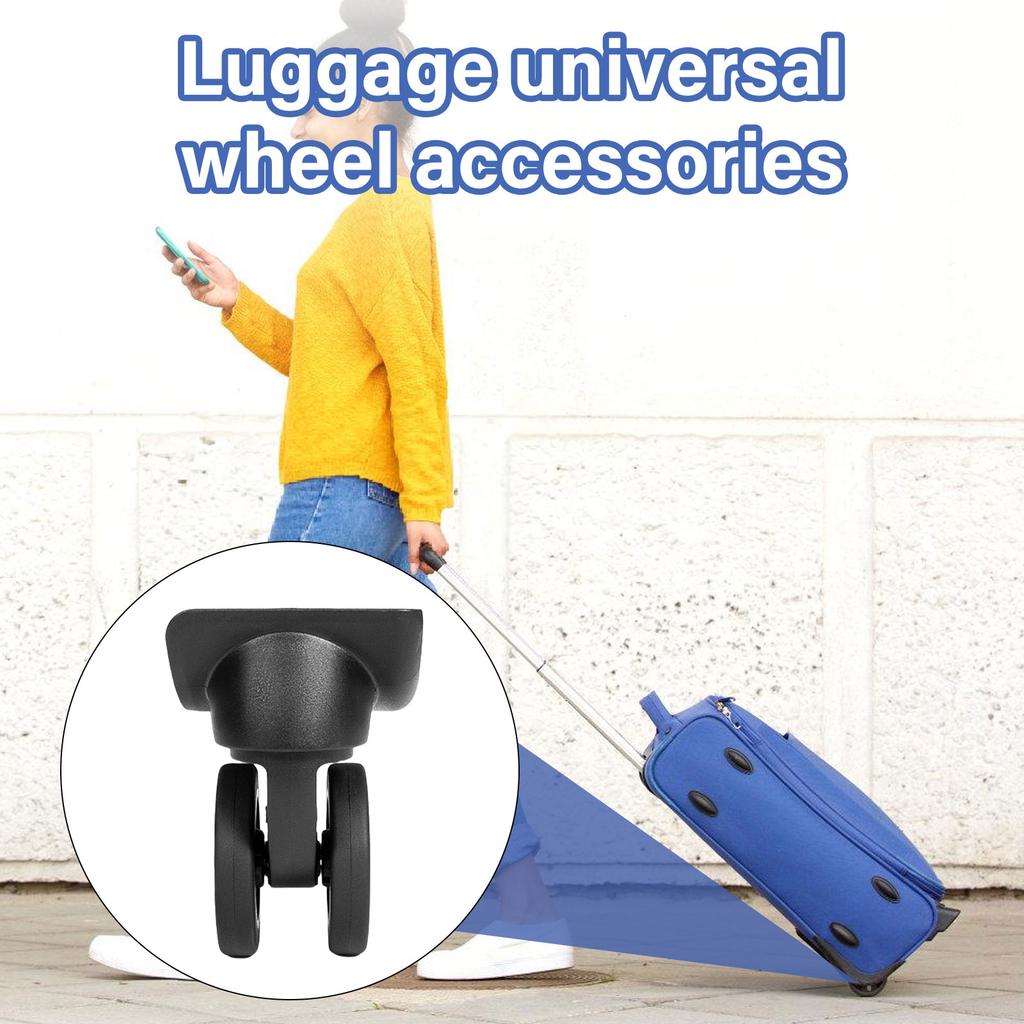 4 Pieces Practical Suitcase Wheels Replacement Parts for Effortless 360 Degree Rotation and Quiet Operation