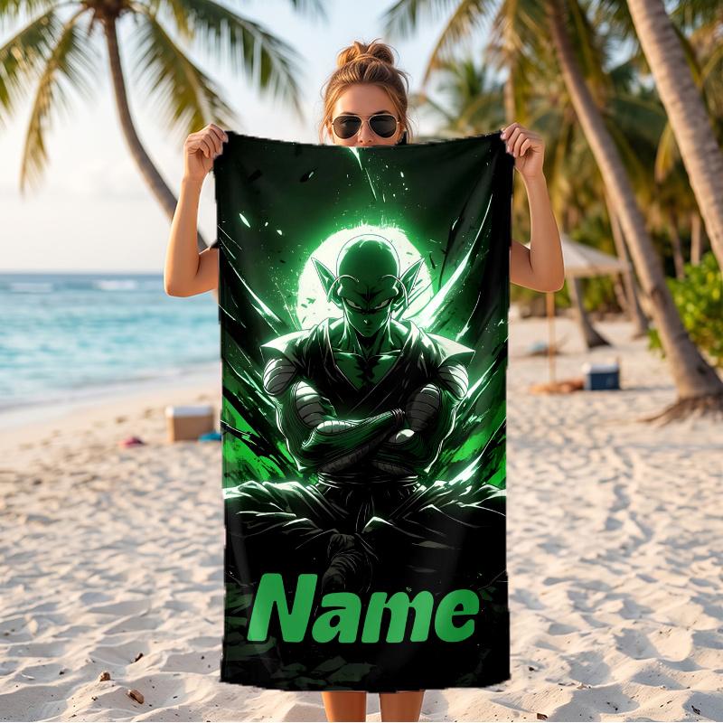 Piccolo (1) Custom Name Beach Towel Large Towel for Beach Pool Swimming Vacation Travel Gift