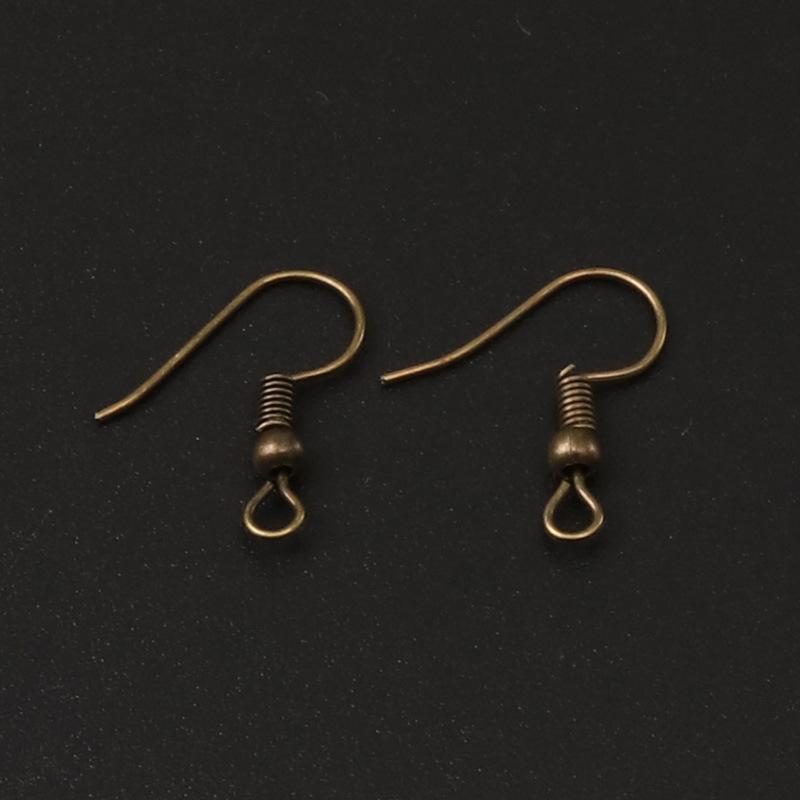 For Earring Making Metal Handmade DIY Beaded Ear Hook 50pcs Ornament With Round Bead Accessories Material  Beads