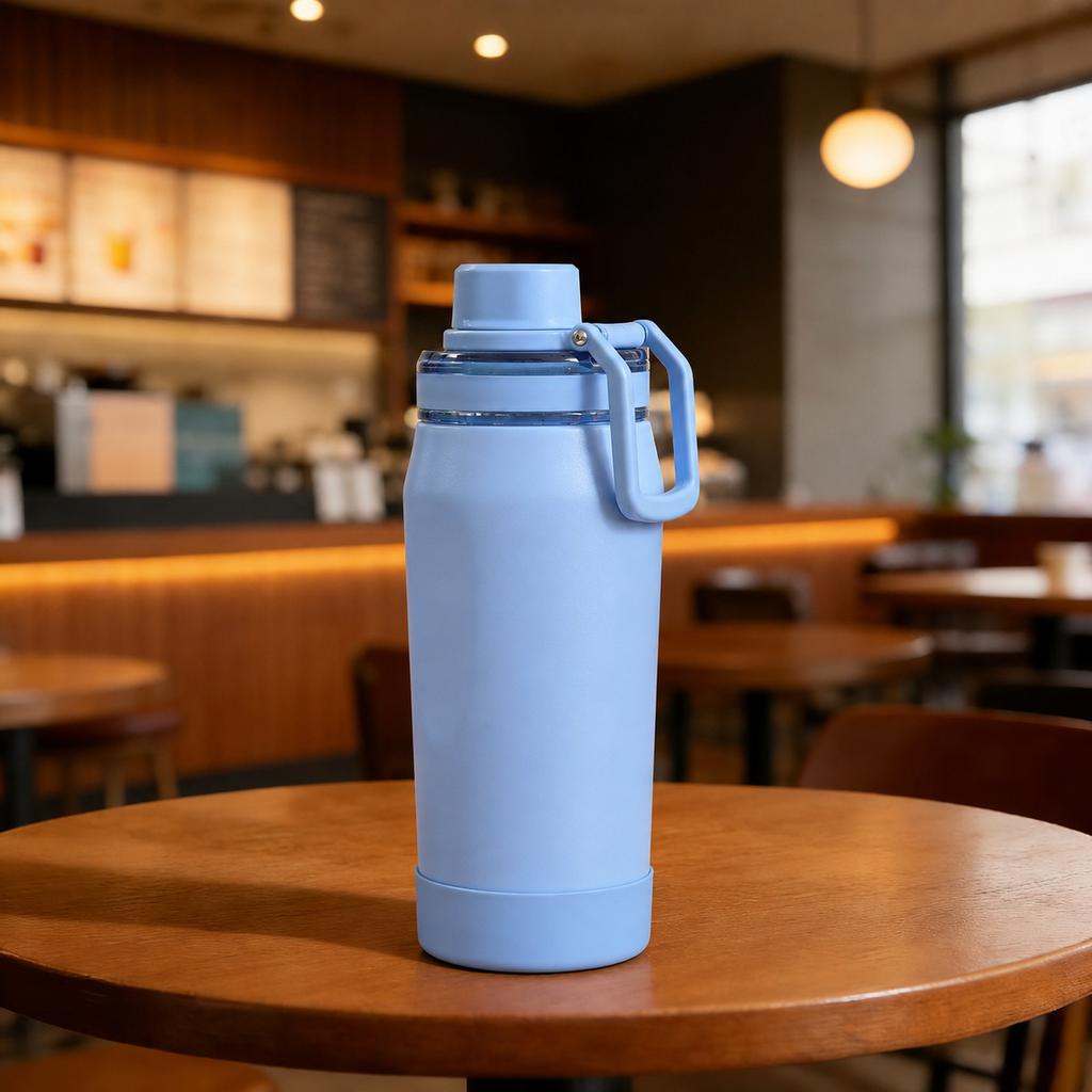 New Silicone Bottom Large-capacity Space Pot 0 Stainless Steel Thermos Cup Outdoor Portable Travel Kettle