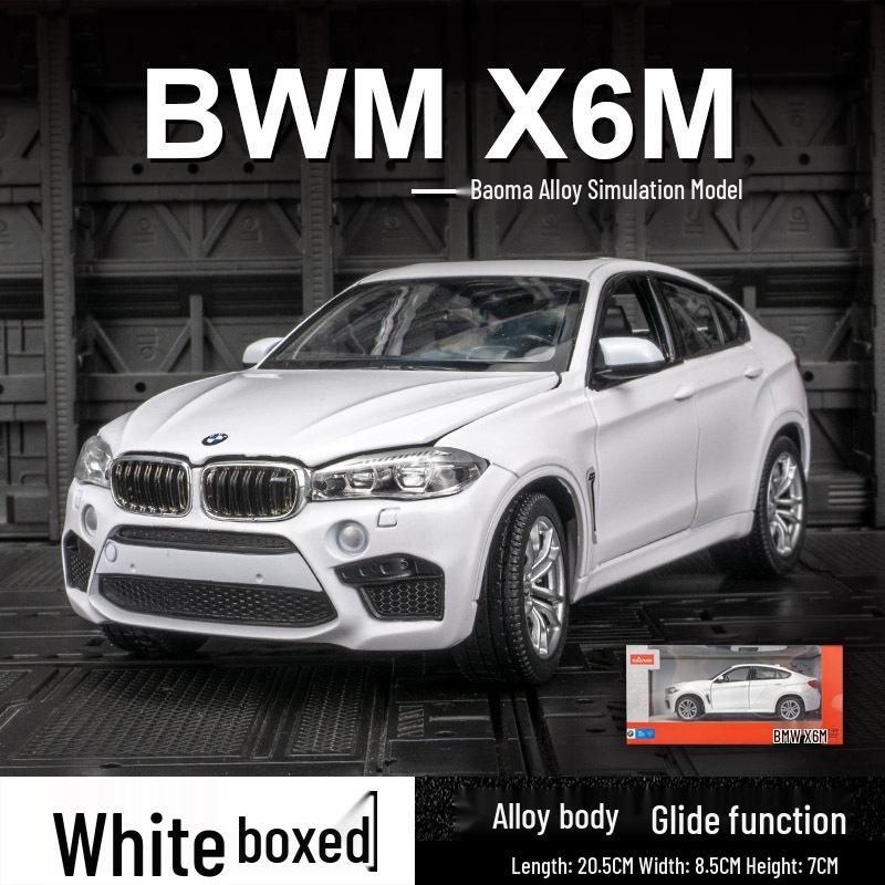 

Star Hui 56600 BMW X6M Внедорожник Модель для бездорожья: Поворотные передние колеса, Открывающиеся двери, Сплавное украшение белый