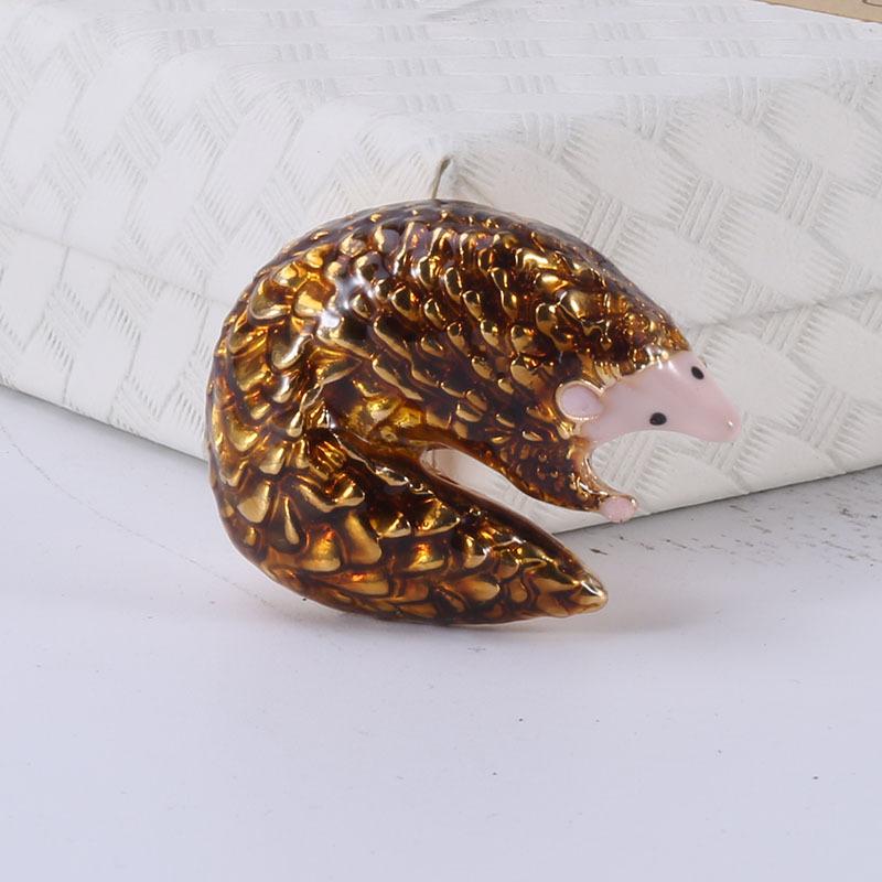 Alloy Drip Pangolin Brooch, Fashion Creative Animal Brooch, Versatile Clothing Pin