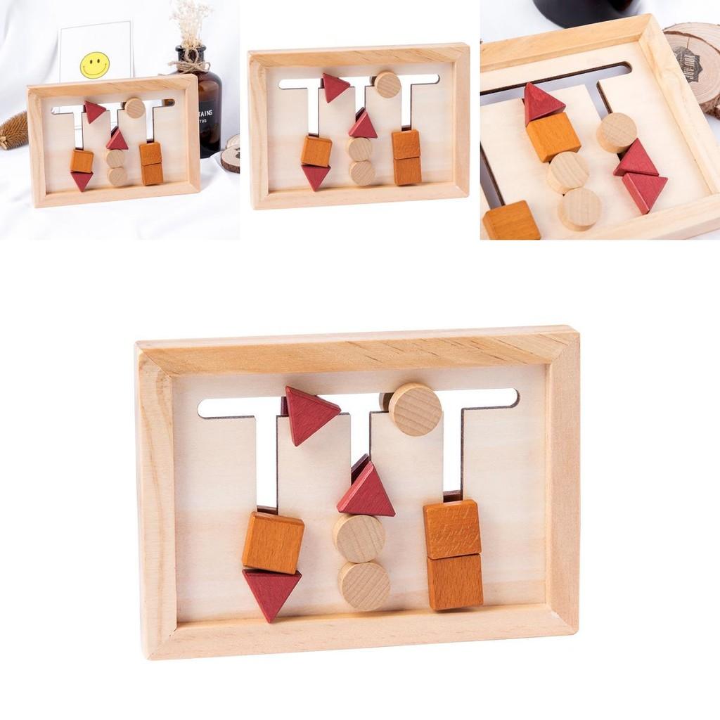 Wooden Shape Matching Game Board Children Puzzle Toy For Early Learning