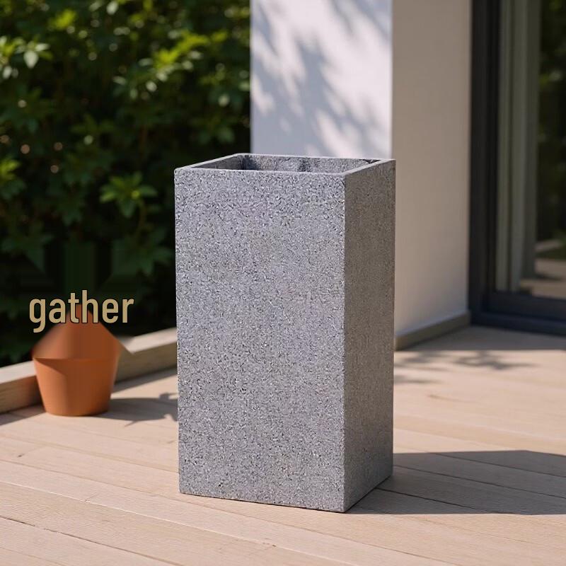 MOJY Nordic High Square Magnesium Clay Planter